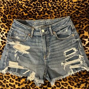 American Eagle Outfitters Ripped Blue Jean Shorts